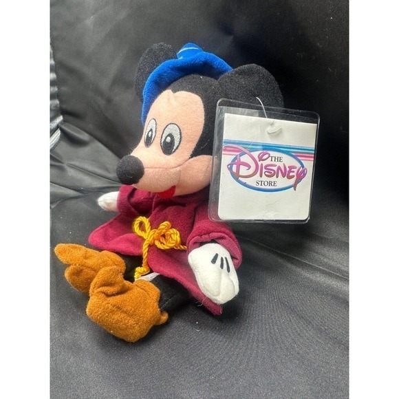VINTAGE the Disney store Sorcerer Mickey Bean Bag plush NWT - Picture 1 of 7